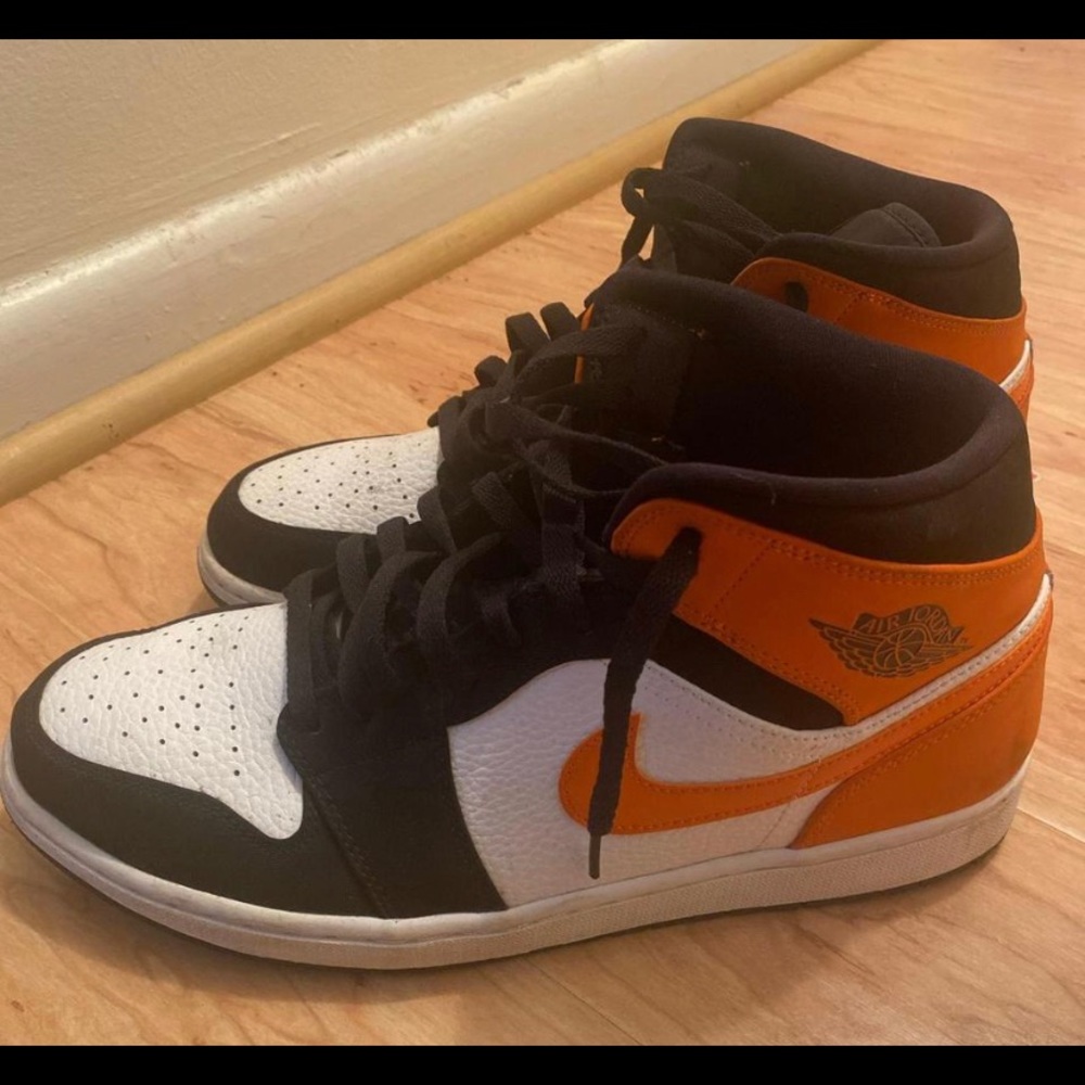 Jordan Mid 1s shattered backboard